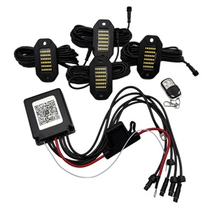 Đèn <span class=keywords><strong>LED</strong></span> 4 chiếc Max 36 bóng 12V màu trắng chống nước IP68 điều khiển bằng ứng dụng dành cho xe tải, ô tô, xe địa hình - Product Image 1