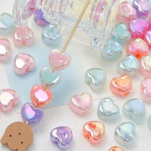 Moohoo Candy Cute Inner-Layer Acrylic Heart <b>Beads</b> DIY Handmade Beaded Necklace and Bracelet Materials and Accessories - Product Image 3