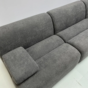 Foshan Drop Shipping Modern Square Upholstered Sectional Three Seat <b>Sofa</b> Villa Use Vacuum Compressed <b>Small</b> MOQ 1 Piece - Product Image 6