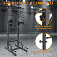 EIGFOH Soporte Multifuncional con Estación de Flexiones y Agarraderas para Ejercicios de Cuerpo Completo en Casa, Barra de Dominadas, Modelo 70055-1-2, Disponible en China