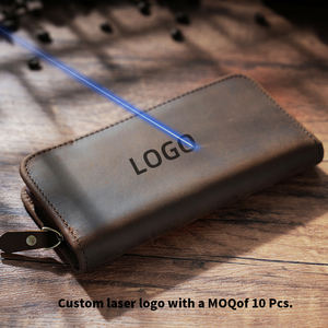 ओम गंध कस्टम रंग पागल घोड़े चमड़े के स्कूल पेंसिल केस जिपर बैग पूर्ण अनाज वास्तविक चमड़े की कलम - Product Image 6