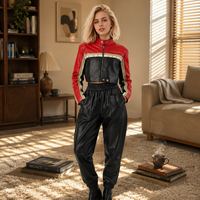 Vêtements de style moto en PU cousus F1 européens/américains, très demandés, pour la découpe et la production sur mesure, en stock