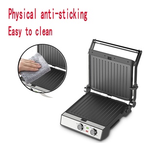 Piastra Elettrica Professionale RSC Custom a Doppio Contatto per Colazione, Senza Fumo, Antiaderente, 2200W, per Uso Domestico, per Sandwich e <span class=keywords><strong>Panini</strong></span> - Product Image 2
