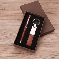 Artículos de regalo de recuerdo ejecutivo con logotipo personalizado para llavero, juego de regalo de negocios promocional, juego de regalo de llavero de oficina de lujo