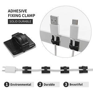 Plastic Zelfklevende Bevestigingsklem Haak En Lus Kabelbinder Clips Houder Voor Kantoor Slip Door Plastic Draadhouder Machinekamer - Product Image 6