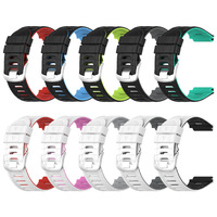 Bracelet de montre intelligente en silicone bicolore JH Bracelet de remplacement 26mm Largeur de bande 14-21cm Longueur pour montres intelligentes Garmin Forerunner