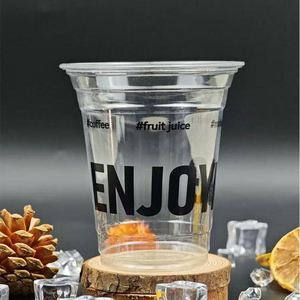 Factory Cold Drinkware 10oz/12oz/14oz/16oz/20oz/24oz With Logo Print Disposable PET <b>Plastic</b> <b>Cups</b> - Product Image 2