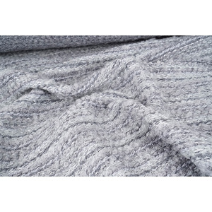 Tela Tweed de Primera Calidad Hecha en Corea, Gris Plateado con Brillo, Textura Chenille, OEM y ODM, Textil Tejido Personalizado - Product Image 4