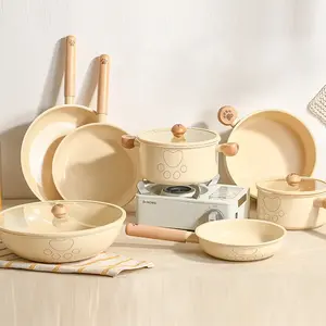 Pelita bán buôn chi phí lớp phủ gốm không dính nồi đặt bếp Cookware sets nhôm Cookware Set