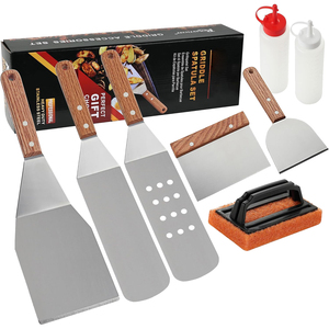 Herramienta para barbacoa al aire libre, juegos <span class=keywords><strong>de</strong></span> espátula para parrilla <span class=keywords><strong>de</strong></span> acero inoxidable resistente, <span class=keywords><strong>plancha</strong></span> para cocinar, 8 Uds., Kit <span class=keywords><strong>de</strong></span> accesorios para <span class=keywords><strong>Plancha</strong></span> profesional - Product Image 6