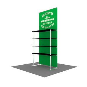 Thiết kế mới triển lãm thương mại xách tay ánh sáng Trọng lượng 3 Kệ tầng thường vụ Rack hiển thị - Product Image 1