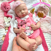 Poupées Reborn en Silicone Intégral à Bouche Ouverte de 20 Pouces, Réalistes Fille/Garçon LouLou, pour Compagnon de Bébé - Vente en Gros