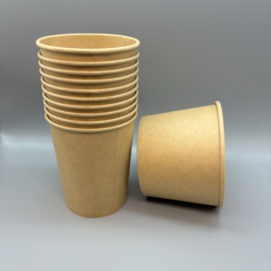 Contenant jetable personnalisé en papier kraft double paroi, écologique et étanche, pour porridge et plats à emporter - Product Image 4