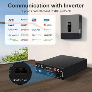 Batería de Litio LiFePO4 de 5KWh 51.2V 48V 100Ah <span class=keywords><strong>para</strong></span> Almacenamiento de Energía <span class=keywords><strong>Solar</strong></span> Fuera de la Red, <span class=keywords><strong>para</strong></span> Uso Doméstico, en Rack de Servidor (Stock en EE. UU.) - Product Image 6