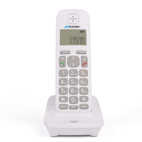 Telepon DECT Digital Tanpa Kabel Berkualitas Tinggi Warna Putih untuk Kantor dan Rumah