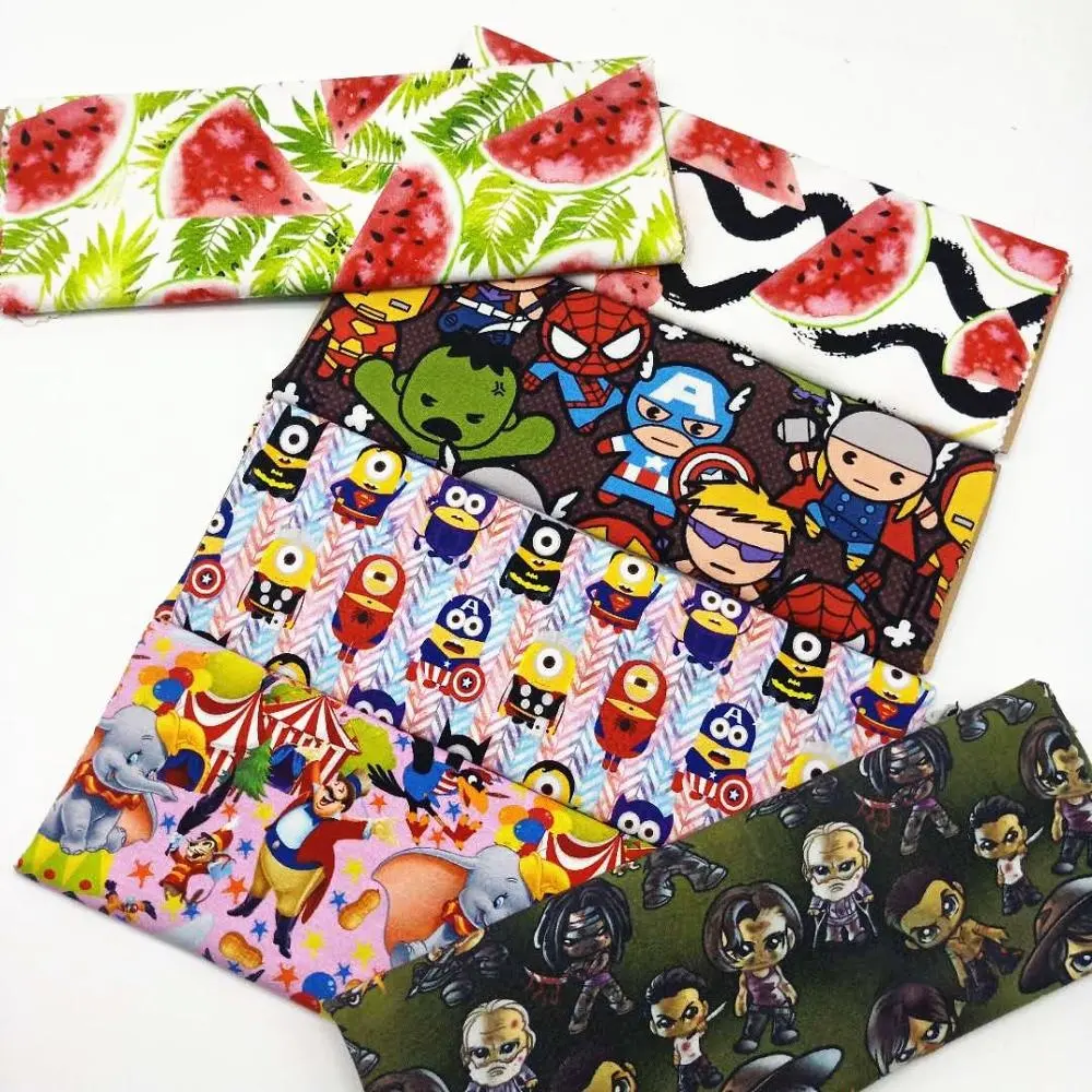 High Quality Cartoon Digital Printed Baby Cloth Cotton Jersey Printed Fabric Wholesale