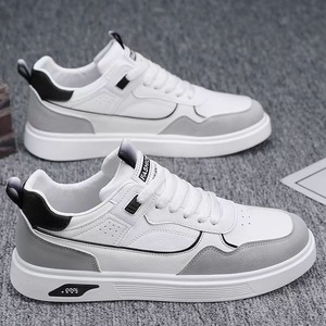 Hot Sale <strong>Men's</strong> Versatile White Lace-up <strong>Sneakers</strong> New Model 2025 Summer Youth Fashion Casual Sports Breathable Height Increasing - Product Image 1
