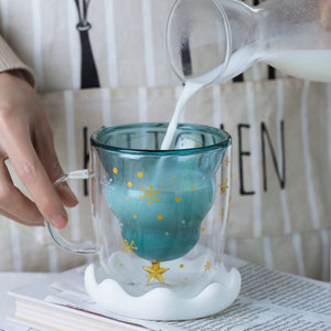 Couvercle de tasse de Noël créatif à double couche, capacité de 300 ml, compatible micro-ondes et lave-vaisselle, style européen moderne, verre borosilicate de haute qualité - Product Image 3