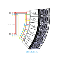 Sistema de Sonido Profesional para Altavoces en Vivo, Caja de Altavoces de Dos Vías con Doble Woofer de 8 Pulgadas LA-8, Impedancia de 4/8 Ohmios, Resistente al Agua, Potencia de Salida de 400W, para Uso en Escenarios