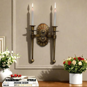 Candelabro <span class=keywords><strong>de</strong></span> Madera <span class=keywords><strong>de</strong></span> Estilo Retro <span class=keywords><strong>de</strong></span> Lujo a Bajo Precio para Vestíbulo <span class=keywords><strong>de</strong></span> Hotel Europeo, Villa, Oposición a la Puerta Principal, Artículos para Fiestas - Product Image 2