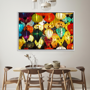 Elegant Printed <b>Canvas</b> Artwork: Asia-Inspired Artwork Print,WHITE <b>FRAMED</b> <b>CANVAS</b> - Product Image 3