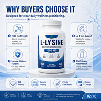 Complément Alimentaire Premium L-Lysine en Comprimés Non-OGM, Meilleure Vente Amazon, Collagène, Immunité, Approvisionnement en Gros