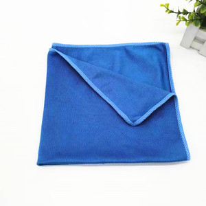 Serviette personnalisée en verre microfibre bleu Offre Spéciale 40*40cm 300gsm sans traces pour le <span class=keywords><strong>nettoyage</strong></span> des vitres/voitures - Product Image 5