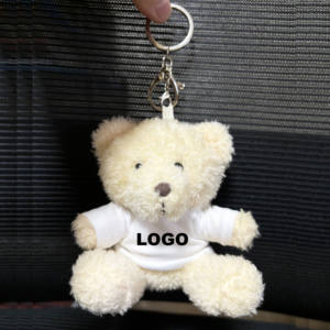 टी-शर्ट कस्टम लोगो के साथ 11 सेमी भरा हुआ टीशर्ट कस्टम लोगो मुद्रण शहर का नाम कंपनी उपहार छोटे आकार भालू - Product Image 2