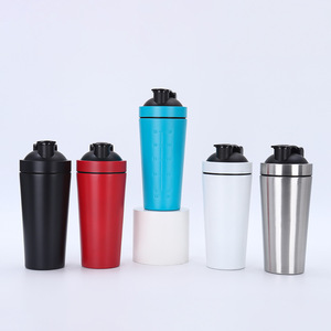 Hot Custom <b>Logo</b> Double <b>Wall</b> Ceramic Eco-Friendly Coffee Mug 24oz Black Insulated Shaker with Carry Loop for Protein Mixes - Product Image 2