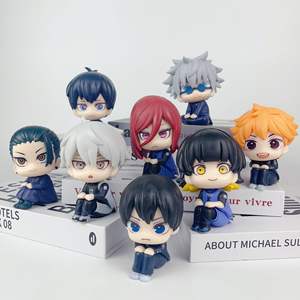 8 Estilos Q Ver. Figura de Anime de PVC de Jujutsu Kaisen, Gojo Satoru, <span class=keywords><strong>Blue</strong></span> <span class=keywords><strong>Lock</strong></span>, Isagi Yoichi, Haiyuu Hinata Shoyo, en Posición Sentada - Product Image 1
