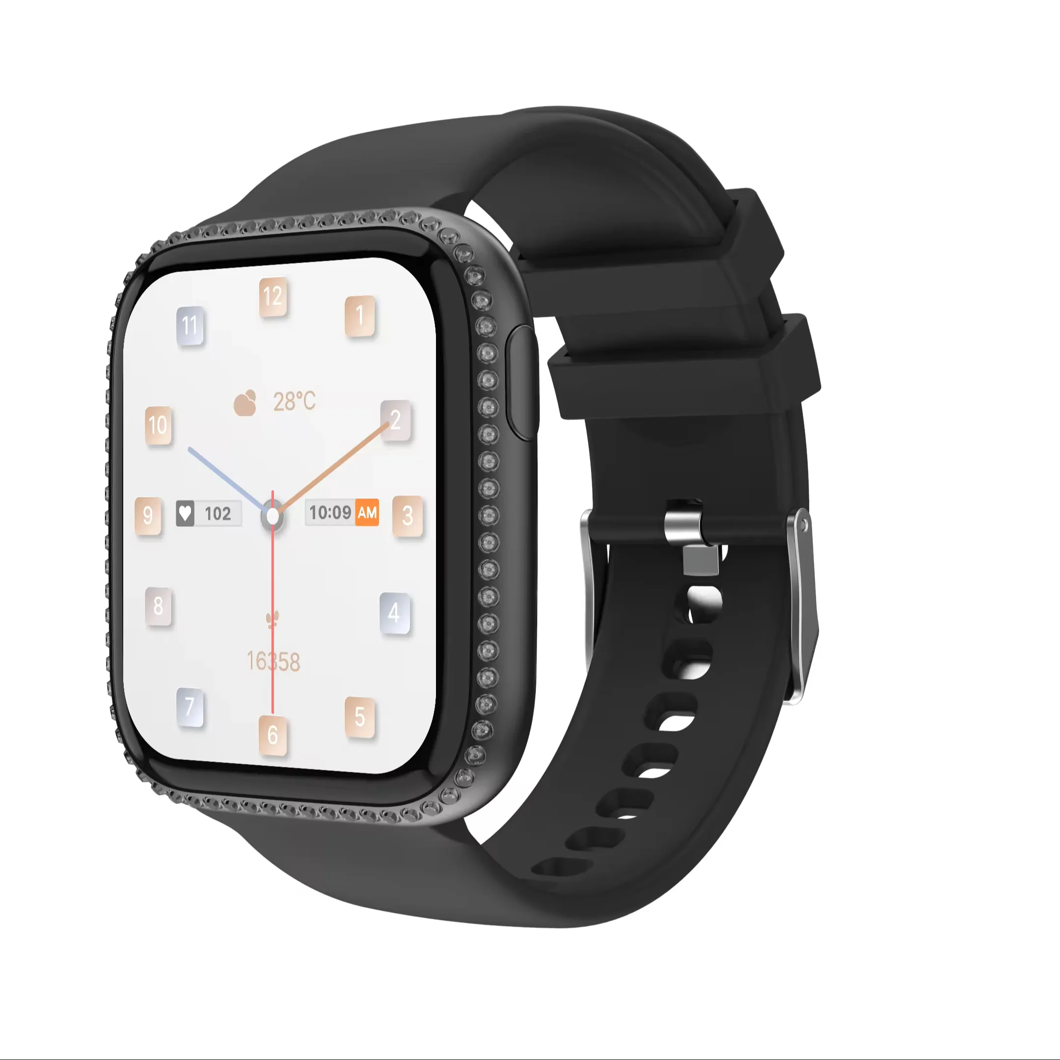 Relógio inteligente de monitor de sono para pressão arterial 1.75 AMOLED, smartwatch redondo com tela de toque total, mais vendido