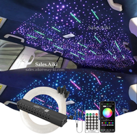 3W Meteor RGBW LED Fibre Optique Etoile Plafonnier Kit de Tir de Tête pour Voiture/Home Cinéma Lampe Ciel Étoilé
