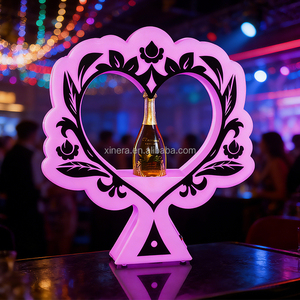 Custom <b>LED</b> Heart-Shaped Wine Bottle Presenter, Luminous <b>Tree</b>-Style Holder for Nightclub VIP Service - Product Image 1