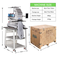 Machine à broder à une tête, multi-aiguilles, petite, pour vêtements, chapeaux, bonnets, chaussettes, t-shirts, 1 tête, 12/10 aiguilles
