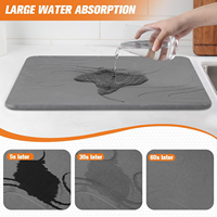 Tapis de diatomite antidérapant super absorbant Tapis de bain en pierre de diatomite à séchage rapide pour porte-vaisselle de cuisine