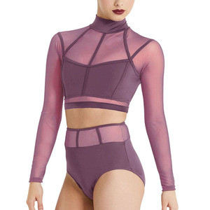 MiDee Ensembles de danse <span class=keywords><strong>jazz</strong></span> pour femmes 2 pièces à manches longues K-Pop Stage Costume Splicing Design Performance Outfit pour le groupe de compétition - Product Image 3