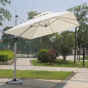 Parasol de aluminio de 10 pies para jardín, parasol de exterior de Color personalizado para patio, venta al por mayor, sombrilla de mesa, Control Manual - Product Image 5
