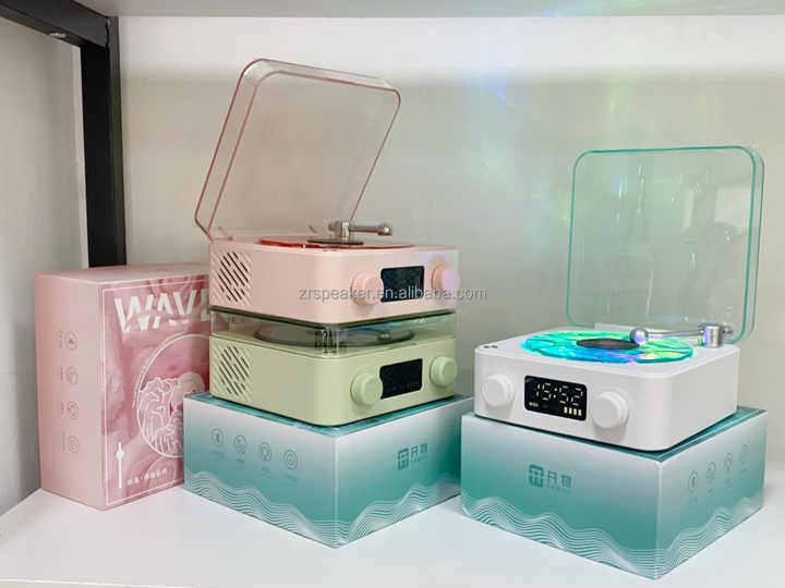 KW03 Plastic Alarm Clock with RGB Lights, White Noise, and