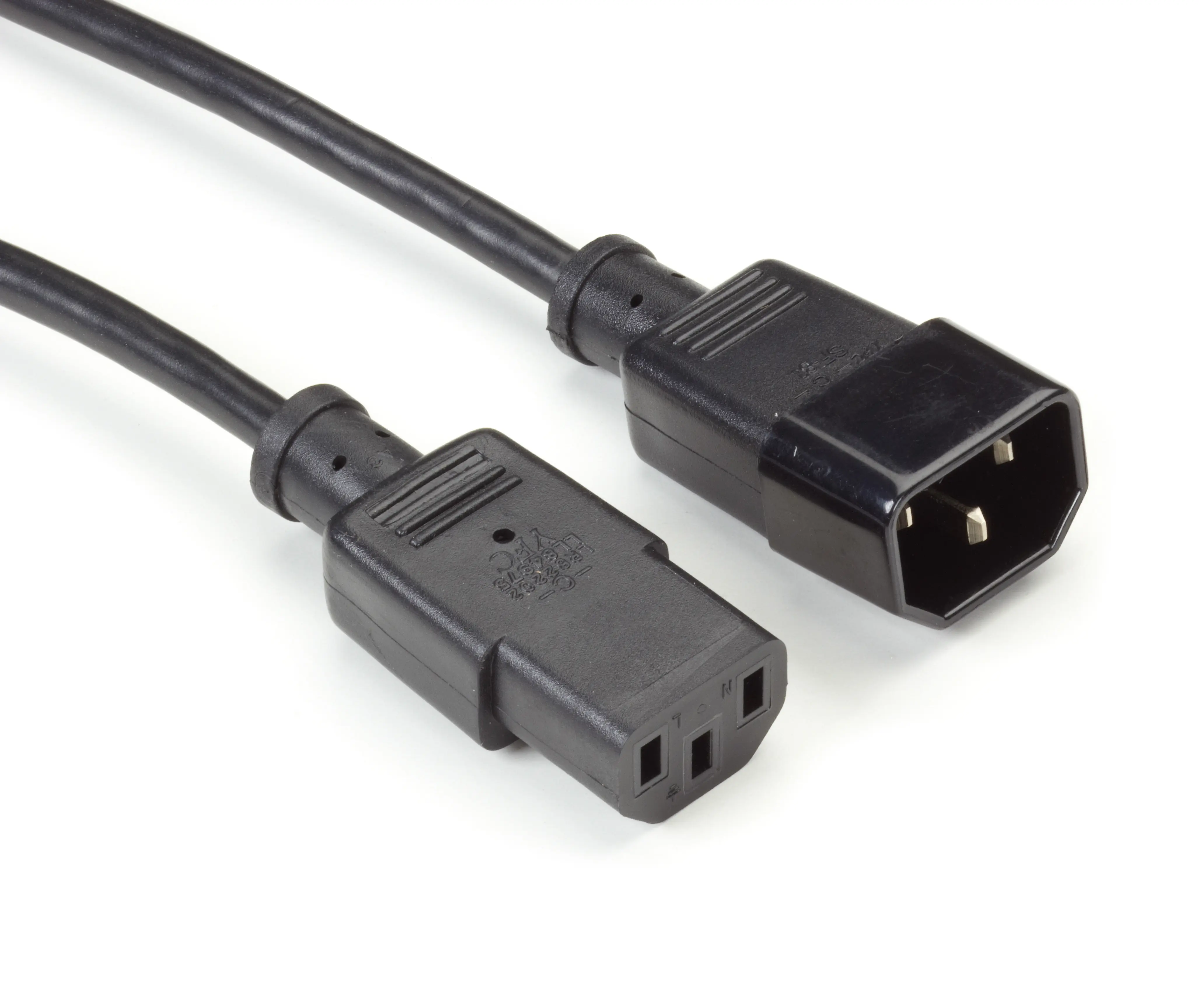 Cabo de alimentação de PVC C13 0.75*1.5m, cabo de bloqueio de cabo de alimentação C13 para C14 C19 para C13, cabo de extensão USB 3 Un 1