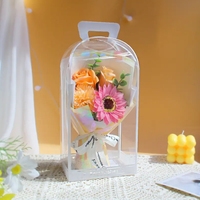 Buket Bunga Awet untuk Hadiah Hari Valentine 2025 dengan Sumber Cahaya LED, Tas PVC 10*13*29CM, untuk Perayaan Hari Ibu dan Ulang Tahun