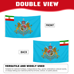 Императорский флаг Ирана 3x5 футов, королевский синий, стандартный, с изображением льва и солнца, для украшения в стиле персидского наследия - Product Image 3