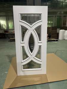 モダンなダブルドアデザイン比類のないエレガントな無垢材ヴィラ正面玄関仕上げ表面手動エントリー室内装飾 - Product Image 6