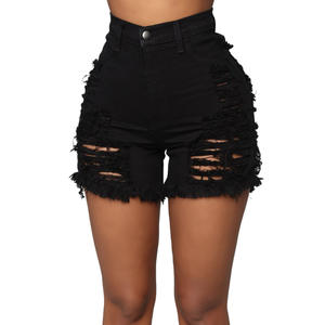 <span class=keywords><strong>Short</strong></span> En <span class=keywords><strong>Jean</strong></span> déchiré extensible pour femmes, nouvelle mode été Sexy, Denim élastique, personnalisé, court, - Product Image 4