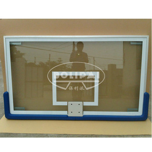 Système de panier de <span class=keywords><strong>basket</strong></span> <span class=keywords><strong>mural</strong></span> robuste fixe, non réglable en hauteur, avec <span class=keywords><strong>panneau</strong></span> arrière en verre trempé 72x42 - Product Image 4
