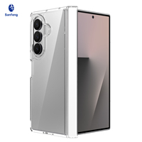 Coque de téléphone portable transparente personnalisée pour Samsung Z Fold 7 8 Ultra pliable avec protection de charnière, anti-rayures et antichoc