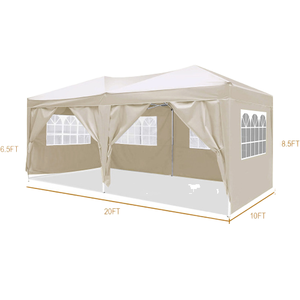 Personalizable 3*3 Marco de acero Pop Party Carpa Heavy Duty <span class=keywords><strong>10x10</strong></span> Canopy Garden Pavilion para bodas y eventos Gazebo Paredes - Product Image 1