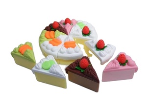 น่ารัก Kawaii เครื่องเขียนที่กำหนดเอง3D วันเกิดเค้กขนมชุดการ์ตูนของขวัญเด็กยางลบ - Product Image 3