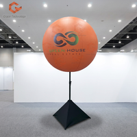 Usine En Gros Gonflable Trépied Stand LED Éclairage Ballon Gonflable Boule Lumineuse avec Support Publicité Extérieure Événement