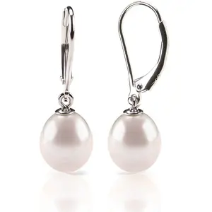 R.GEM. Japan and Korea S925 Silver Hanging Hook Rich Freshwater Pearl Earring