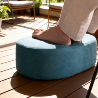 Tabouret bas rond élégant, empilable, amovible et imperméable, idéal pour la chambre et le salon, directement de l'usine